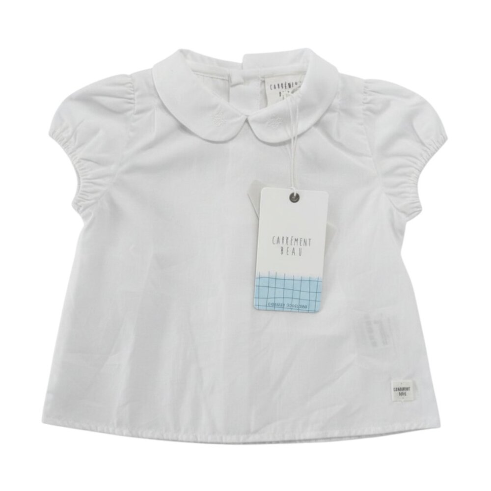 CARREMENT BEAU -  BACK BUTTONED DOWN SHIRT - OFF WHITE - 100% COTTON - 3M - NWT
